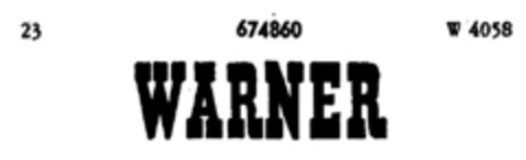 WARNER Logo (DPMA, 27.05.1953)