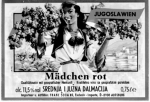 Mädchen rot JUGOSLAWIEN Logo (DPMA, 31.05.1990)