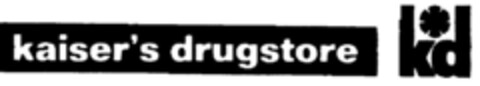 kaiser's drugstore kd Logo (DPMA, 08/15/1990)