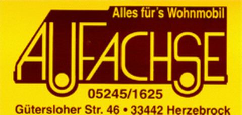 Alles für's Wohnmobil AUF ACHSE Logo (DPMA, 26.02.2000)