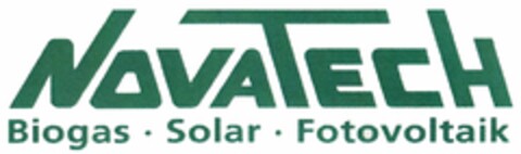NOVATECH Biogas · Solar · Fotovoltaik Logo (DPMA, 20.12.2012)