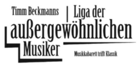 Timm Beckmanns | Liga der außergewöhnlichen Musiker Musikkabarett trifft Klassik Logo (DPMA, 29.11.2018)