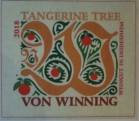 TANGERIENE TREE 2018 VON WINNING WEINGUT IN DEIDESHEIM Logo (DPMA, 17.03.2021)