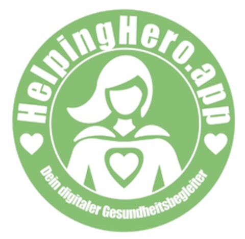 HelpingHero.app Dein digitaler Gesundheitsbegleiter Logo (DPMA, 30.04.2025)