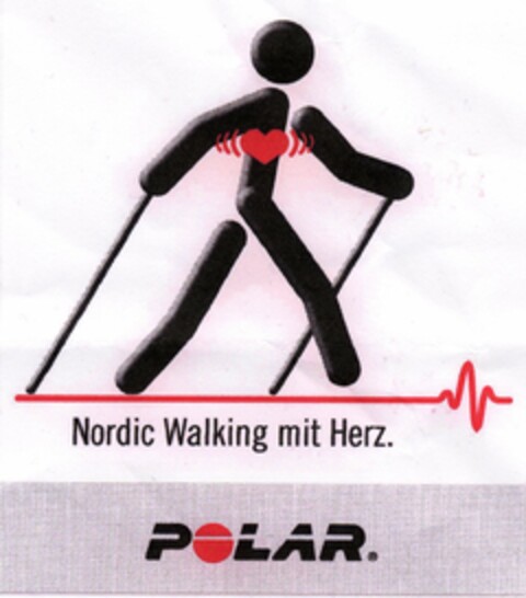 Nordic Walking mit Herz. POLAR Logo (DPMA, 16.09.2005)