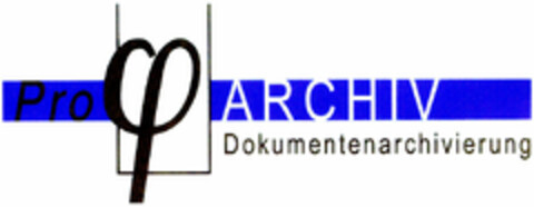 Pro φ ARCHIV  Dokumentenarchivierung Logo (DPMA, 20.02.1996)