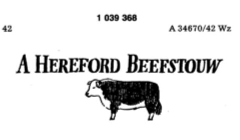A HEREFORD BEEFSTOUW Logo (DPMA, 11.06.1981)