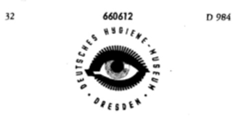 DEUTSCHES HYGIENE - MUSEUM   DRESDEN Logo (DPMA, 08.07.1950)