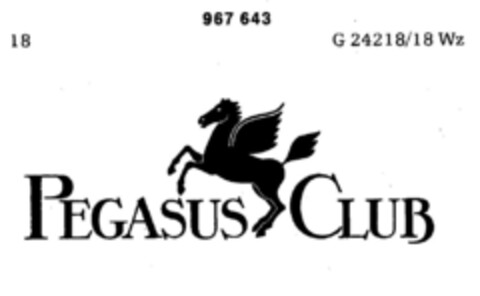Pegasus Club Logo (DPMA, 12.12.1975)