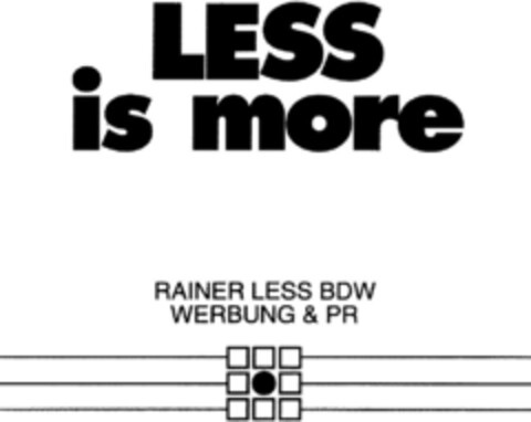 LESS is more Logo (DPMA, 11.08.1992)