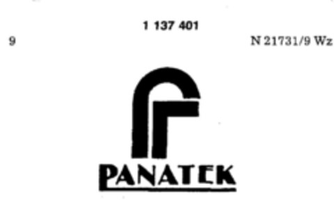 PANATEK Logo (DPMA, 08.07.1988)