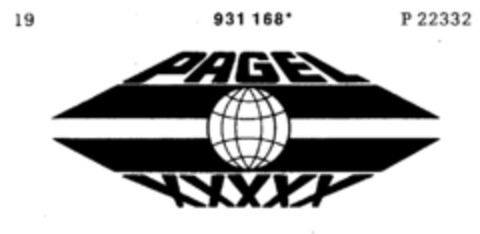 PAGEL XXXXX Logo (DPMA, 16.08.1974)