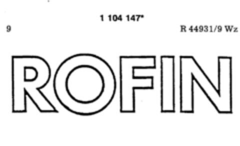 ROFIN Logo (DPMA, 12/11/1986)