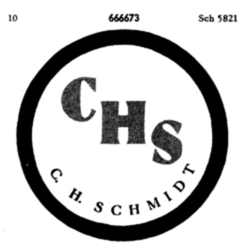 CHS C. H. SCHMIDT Logo (DPMA, 26.02.1954)