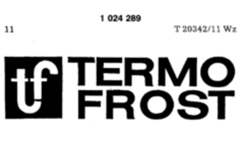 TERMO FROST Logo (DPMA, 16.05.1980)