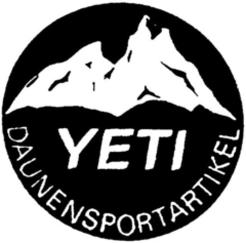 YETI DAUNENSPORTARTIKEL Logo (DPMA, 18.05.1990)