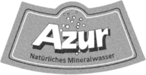 Azur Natürliches Mineralwasser Logo (DPMA, 05.06.1990)