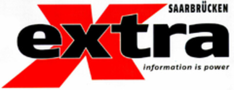 SAARBRÜCKEN X extra information is power Logo (DPMA, 13.03.2001)