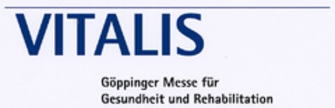 VITALIS Göppinger Messe für Gesundheit und Rehabilitation Logo (DPMA, 07/07/2001)