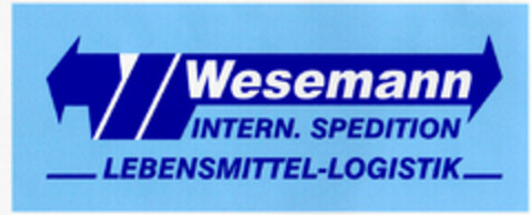 Wesemann INTERN. SPEDITION LEBENSMITTEL-LOGISTIK Logo (DPMA, 15.11.2001)