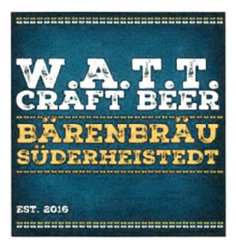 W.A.T.T. CRAFT BEER BÄRENBRÄU SÜDERHEISTEDT EST. 2016 Logo (DPMA, 06/01/2018)