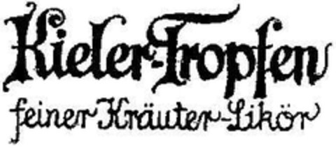 Kieler-Tropfen feiner Kräuter-Likör Logo (DPMA, 10/01/2002)