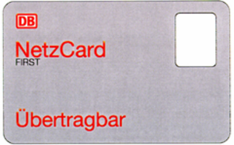 DB NetzCard FIRST Übertragbar Logo (DPMA, 01/11/1997)