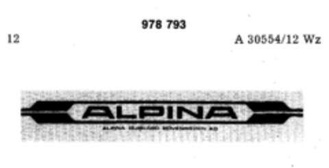 ALPINA BURKARD BOVENSIEPEN KG Logo (DPMA, 24.07.1978)