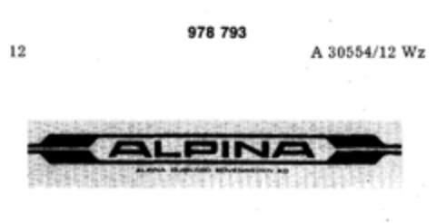 ALPINA BURKARD BOVENSIEPEN KG Logo (DPMA, 07/24/1978)