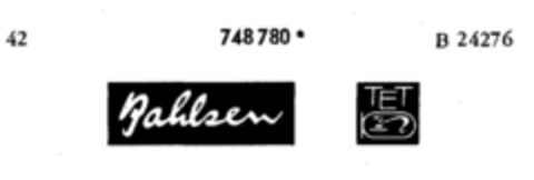 Bahlsen TET Logo (DPMA, 02/18/1961)