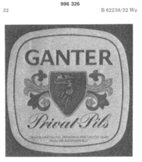 GANTER Privat Pils Logo (DPMA, 09.03.1979)