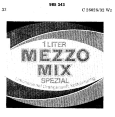 MEZZO MIX SPEZIAL Logo (DPMA, 08.12.1976)