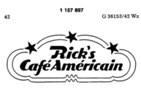 Rick's Café Américain Logo (DPMA, 24.11.1988)