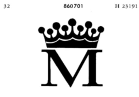 M Logo (DPMA, 03.04.1967)