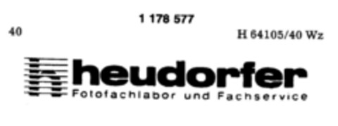 h heudorfer Fotofachlabor und Fachservice Logo (DPMA, 04.09.1990)