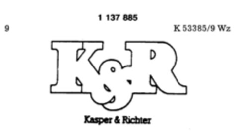 K&R KASPER & RICHTER Logo (DPMA, 21.09.1988)