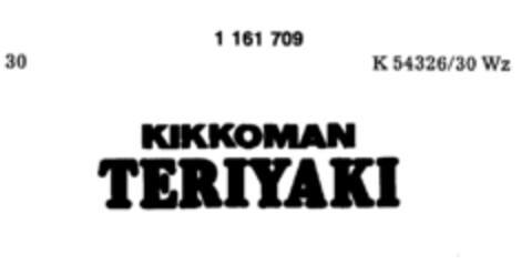 KIKKOMAN TERIYAKI Logo (DPMA, 21.04.1989)