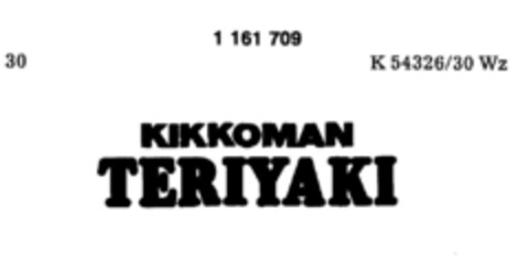 KIKKOMAN TERIYAKI Logo (DPMA, 04/21/1989)