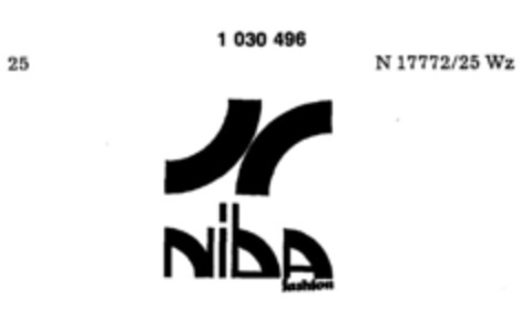 niba fashion Logo (DPMA, 26.08.1981)