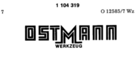 OSTMANN WERKZEUG Logo (DPMA, 04.08.1986)