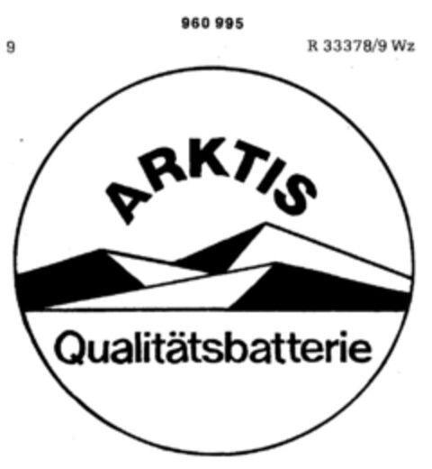 ARKTIS Qualitätsbatterie Logo (DPMA, 02.10.1976)