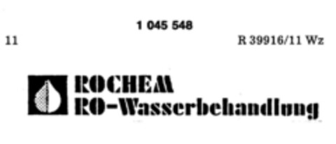 ROCHEM RO-Wasserbehandlung Logo (DPMA, 24.04.1982)