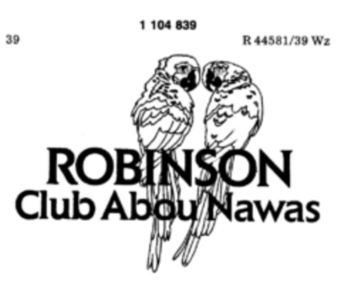 ROBINSON Club Abou Nawas Logo (DPMA, 16.08.1986)