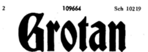 Grotan Logo (DPMA, 02/15/1908)