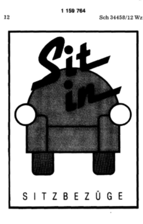 Sit in SITZBEZÜGE Logo (DPMA, 10.06.1988)