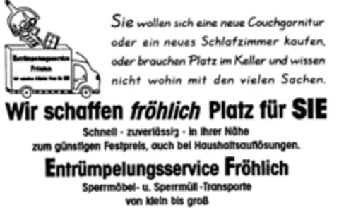 Wir schaffen fröhlich Platz für Sie Logo (DPMA, 27.03.2000)