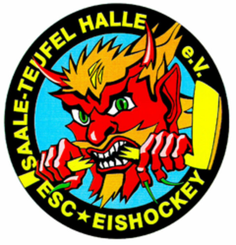 ESC SAALE - TEUFEL HALLE e.V. Logo (DPMA, 26.10.2001)