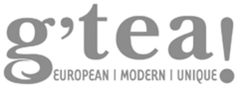 g'tea ! EUROPEAN | MODERN | UNIQUE Logo (DPMA, 22.06.2012)