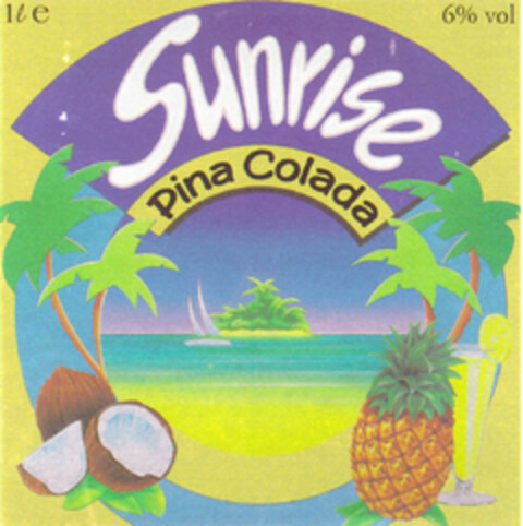 Sunrise Pina Colada Logo (DPMA, 12.07.1995)