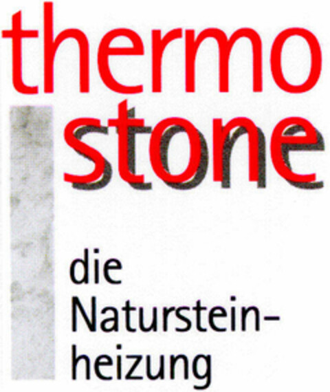 thermo stone - die Natursteinheizung Logo (DPMA, 10/28/1998)